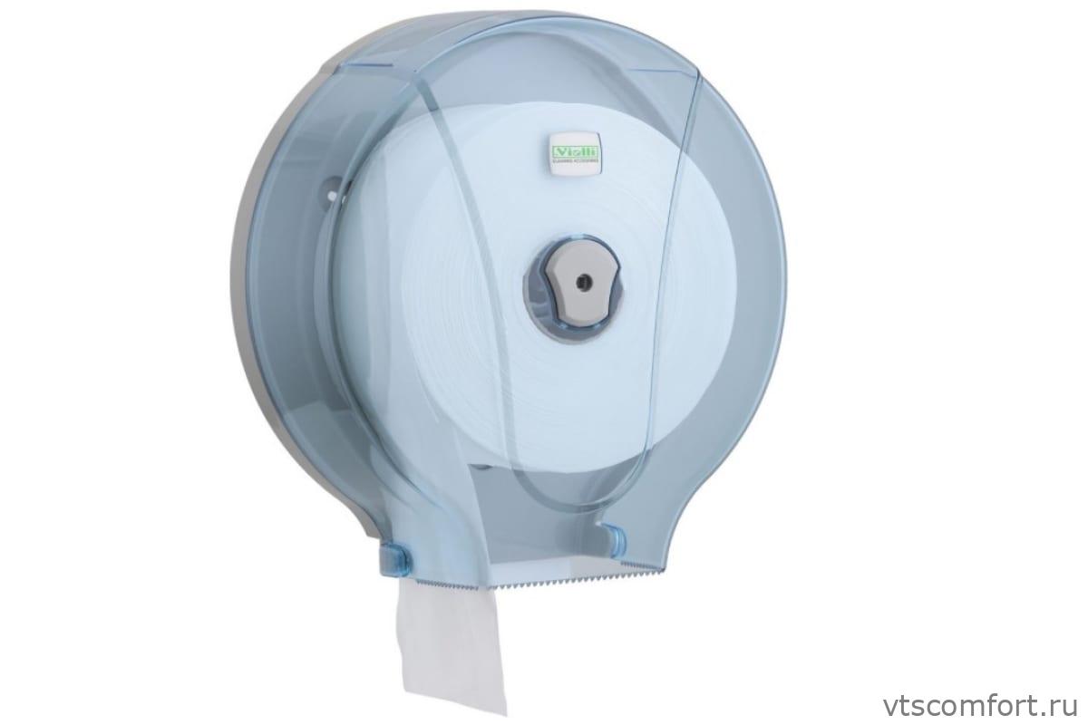 Фото Диспенсер туалетной бумаги Vialli MJ2T прозрачный пластик Изображение Диспенсер туалетной бумаги Vialli MJ2T прозрачный пластик