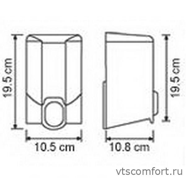 Фото Дозатор жидкого мыла Vialli S4 1000мл белый пластик Изображение Дозатор жидкого мыла Vialli S4 1000мл белый пластик