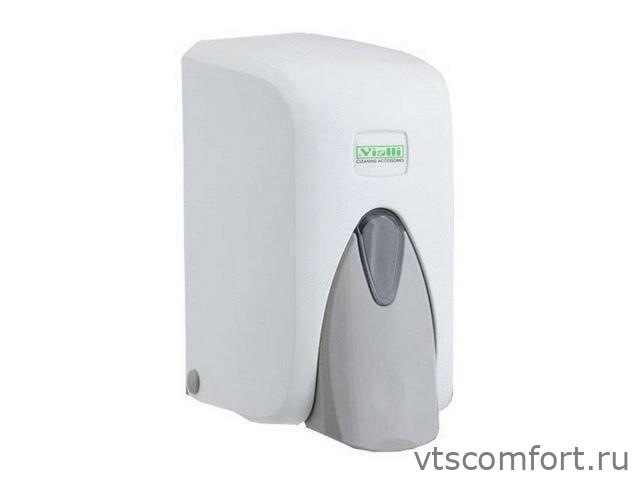 Фото Дозатор жидкого мыла Vialli S5 500мл белый пластик Изображение Дозатор жидкого мыла Vialli S5 500мл белый пластик