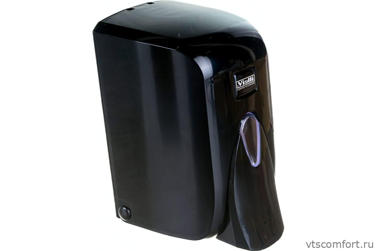 Фото Дозатор жидкого мыла Vialli S5B 500мл черный пластик Изображение Дозатор жидкого мыла Vialli S5B 500мл черный пластик