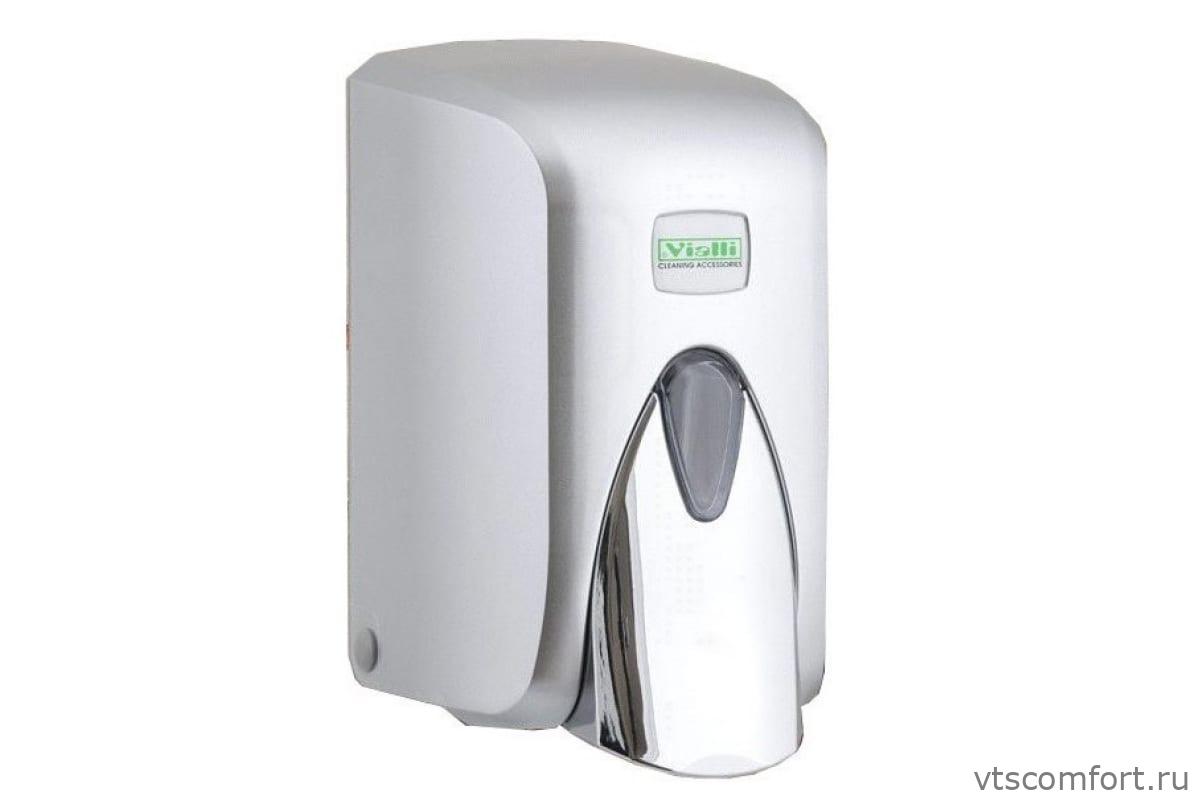 Фото Дозатор жидкого мыла Vialli S5C 500мл пластик хром Изображение Дозатор жидкого мыла Vialli S5C 500мл пластик хром
