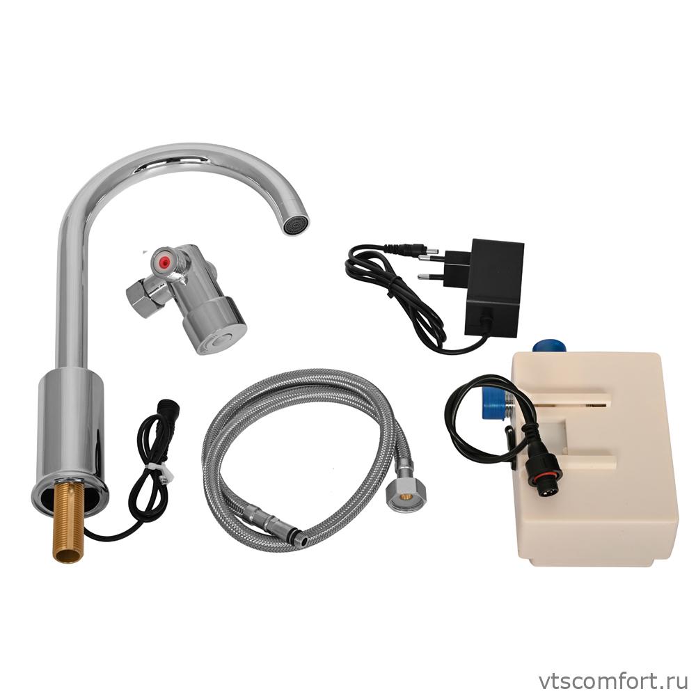 Фото Сенсорный смеситель для кухни Raiber RSF88198 латунь Изображение Сенсорный смеситель для кухни Raiber RSF88198 латунь