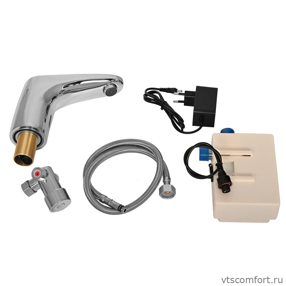 Фото Сенсорный смеситель для раковины Raiber RSF88121 латунь Изображение Сенсорный смеситель для раковины Raiber RSF88121 латунь