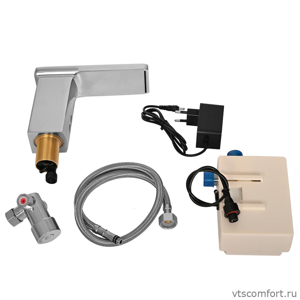 Фото Сенсорный смеситель для раковины Raiber RSF88135 латунь Изображение Сенсорный смеситель для раковины Raiber RSF88135 латунь