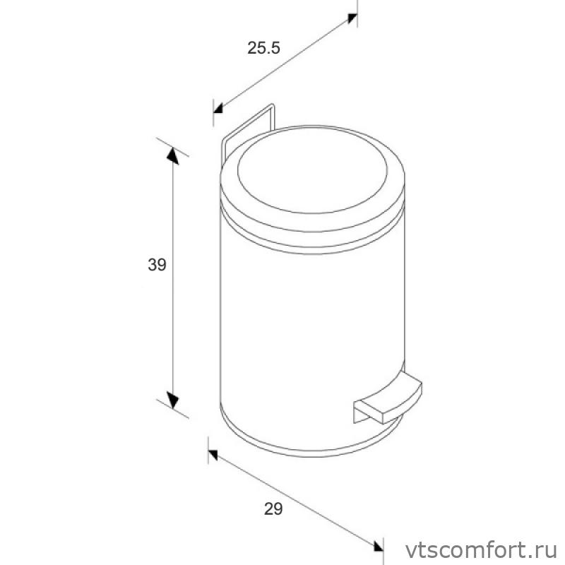 Фото Урна с педалью Merida KIM410 12 литров матовая Изображение Урна с педалью Merida KIM410 12 литров матовая