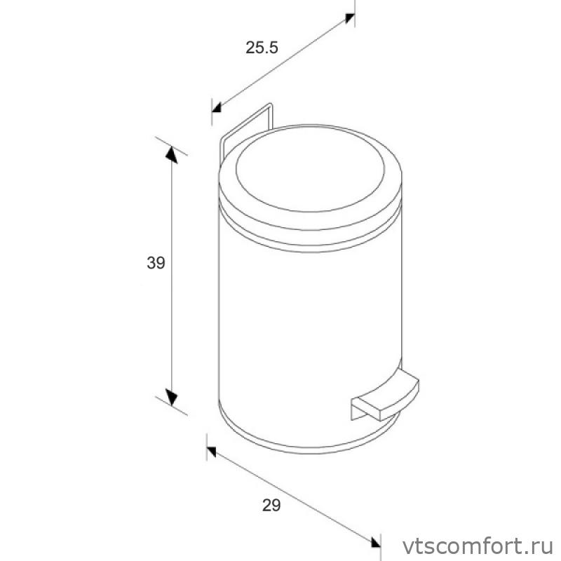 Фото Урна с педалью Merida KIP410 12 литров глянцевая Изображение Урна с педалью Merida KIP410 12 литров глянцевая
