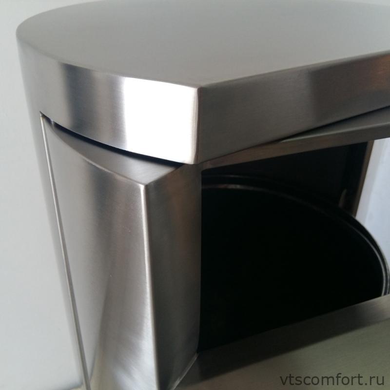 Фото Урна уличная металлическая 100 л Merida KIM171 нержавеющая сталь Изображение Урна уличная металлическая 100 л Merida KIM171 нержавеющая сталь