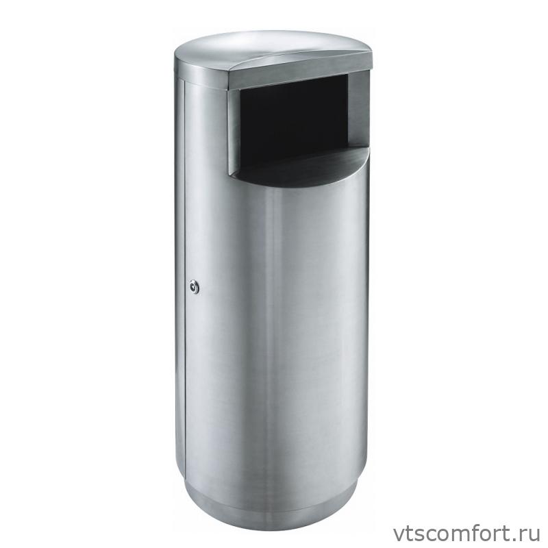 Фото Урна уличная металлическая 100 л Merida KIM171 нержавеющая сталь Изображение Урна уличная металлическая 100 л Merida KIM171 нержавеющая сталь