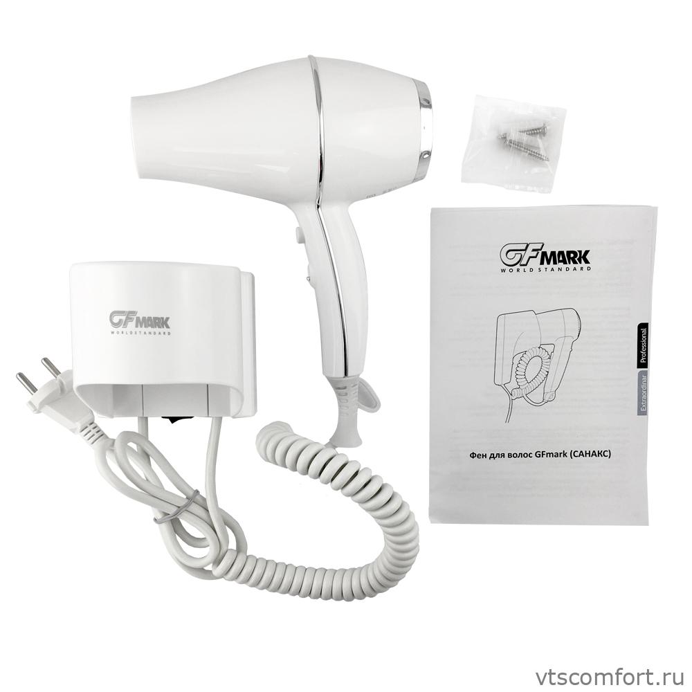 Фото GFmark 6832 Фен настенный для волос 1800 Вт белый Изображение GFmark 6832 Фен настенный для волос 1800 Вт белый
