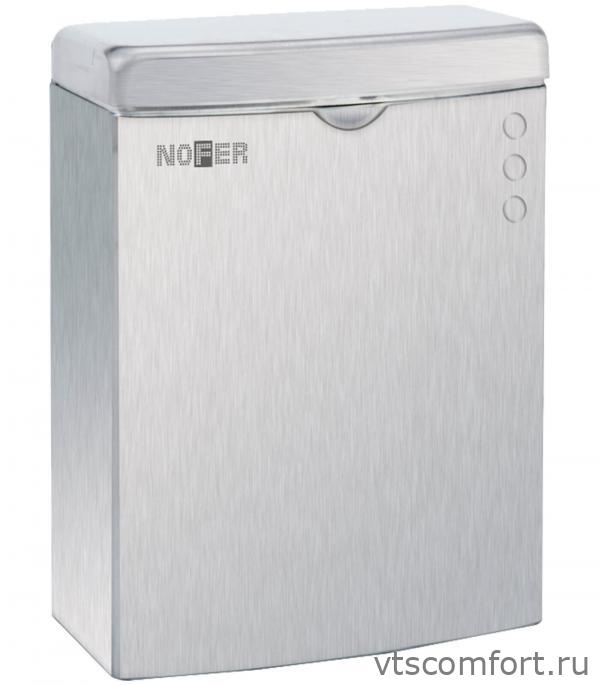 Фото Контейнер для мусора настенный Nofer 09002.S 5л. металл матовый Изображение Контейнер для мусора настенный Nofer 09002.S 5л. металл матовый