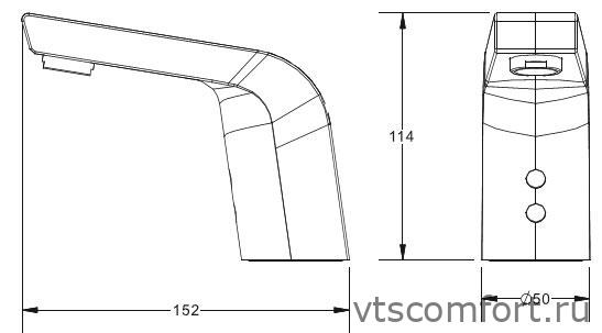 Фото Сенсорный смеситель Ksitex M-8155 Изображение Сенсорный смеситель Ksitex M-8155