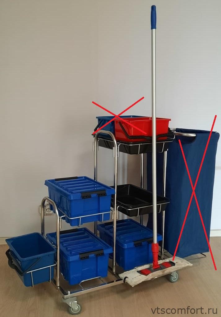 Фото Сервисная уборочная тележка Metal Clean Моника Эконом Изображение Сервисная уборочная тележка Metal Clean Моника Эконом