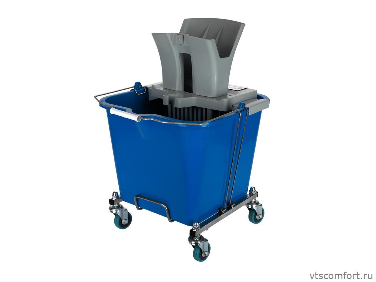 Фото Ведро на колесах с отжимом Metal Clean Науми 2 Изображение Ведро на колесах с отжимом Metal Clean Науми 2