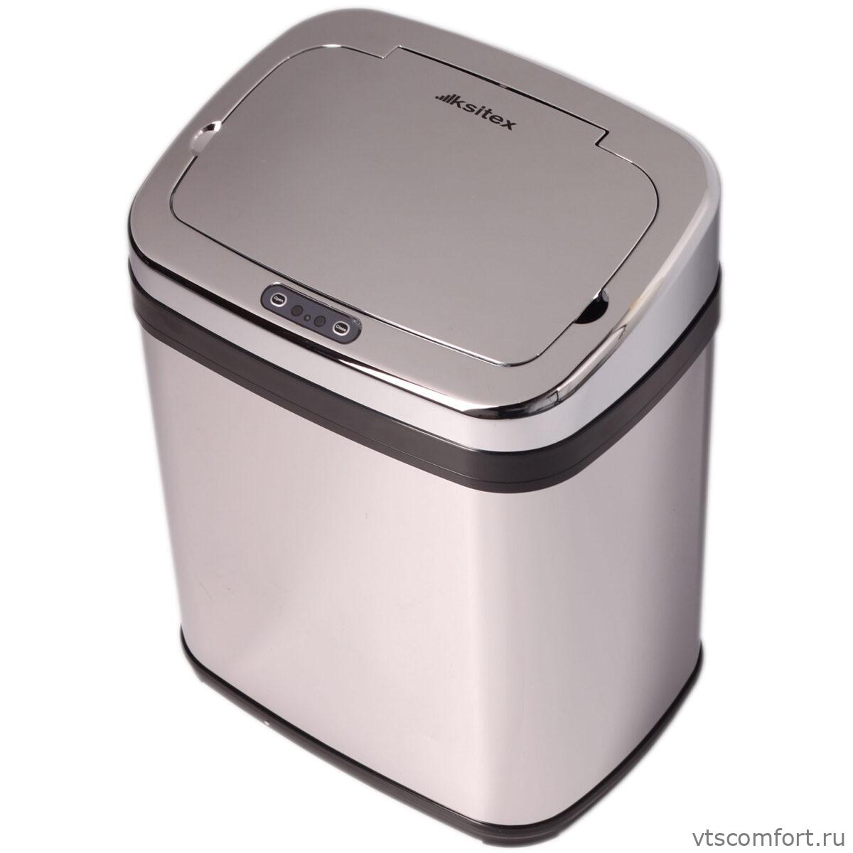 Фото Сенсорная урна Ksitex AGB-20S 20 литров глянцевый хром Изображение Сенсорная урна Ksitex AGB-20S 20 литров глянцевый хром