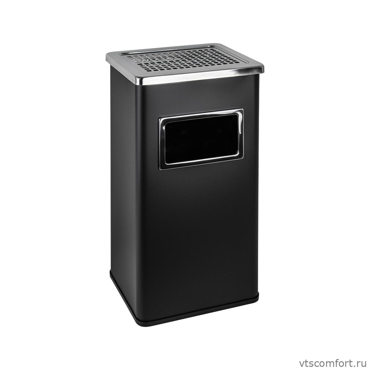 Фото САНАКС 2019 Урна из нержавеющей стали черная/хром Изображение САНАКС 2019 Урна из нержавеющей стали черная/хром