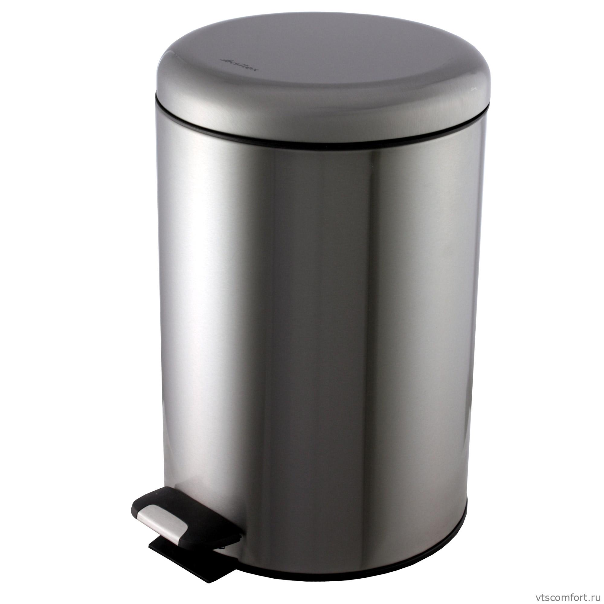 Фото Урна с педалью матовая 12 литров Ksitex BGR-12M Изображение Урна с педалью матовая 12 литров Ksitex BGR-12M