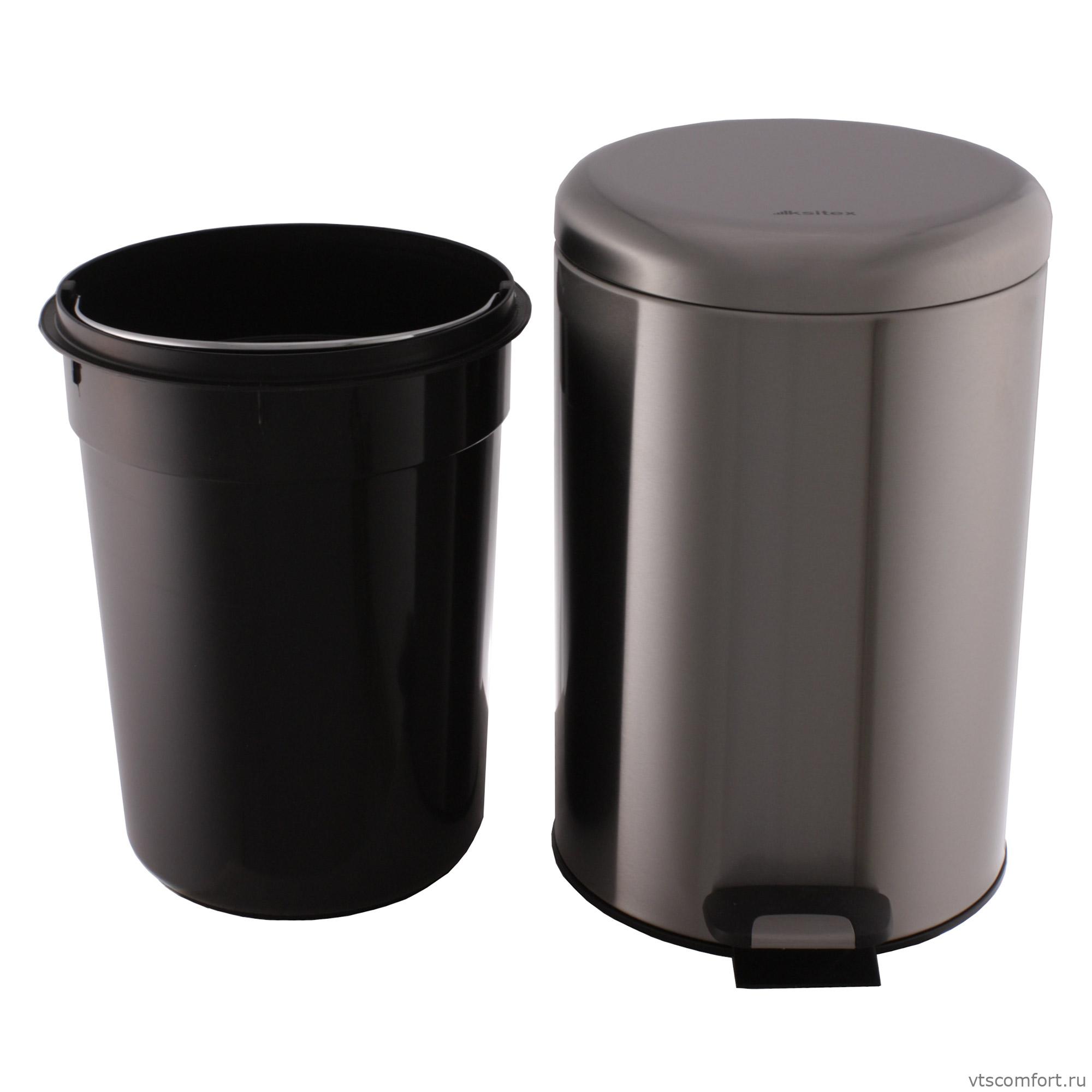 Фото Урна с педалью матовая 12 литров Ksitex BGR-12M Изображение Урна с педалью матовая 12 литров Ksitex BGR-12M