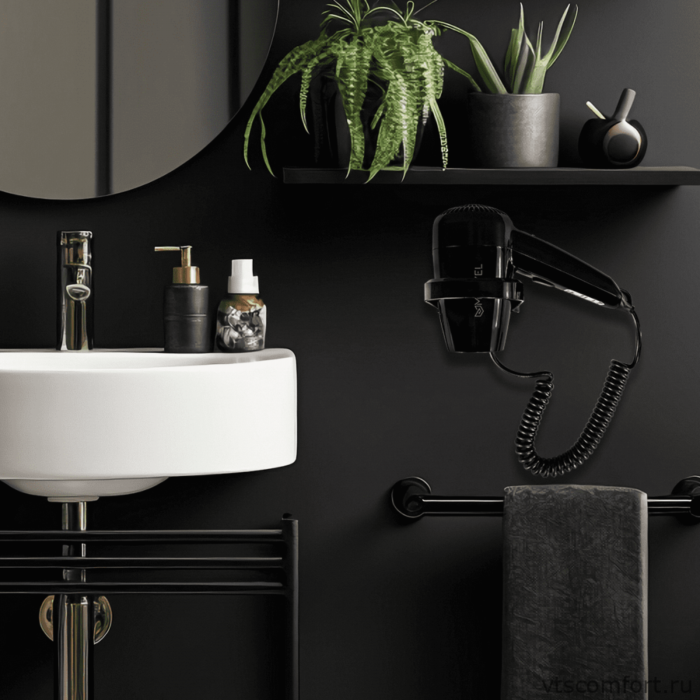 Фото Meyvel MF3-1300 фен для волос 1300Вт черный настенный Изображение Meyvel MF3-1300 фен для волос 1300Вт черный настенный