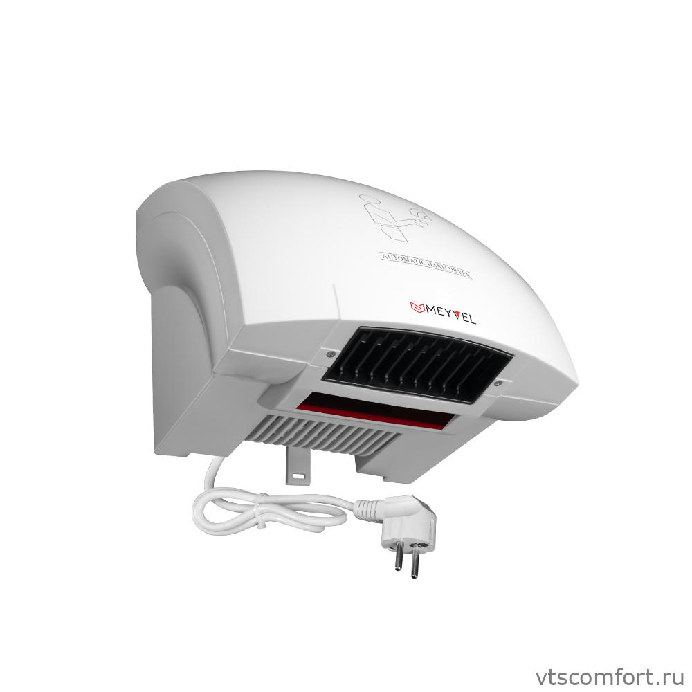 Фото Meyvel MH1-1800P1 Cушилка для рук 1800Вт белый пластик Изображение Meyvel MH1-1800P1 Cушилка для рук 1800Вт белый пластик