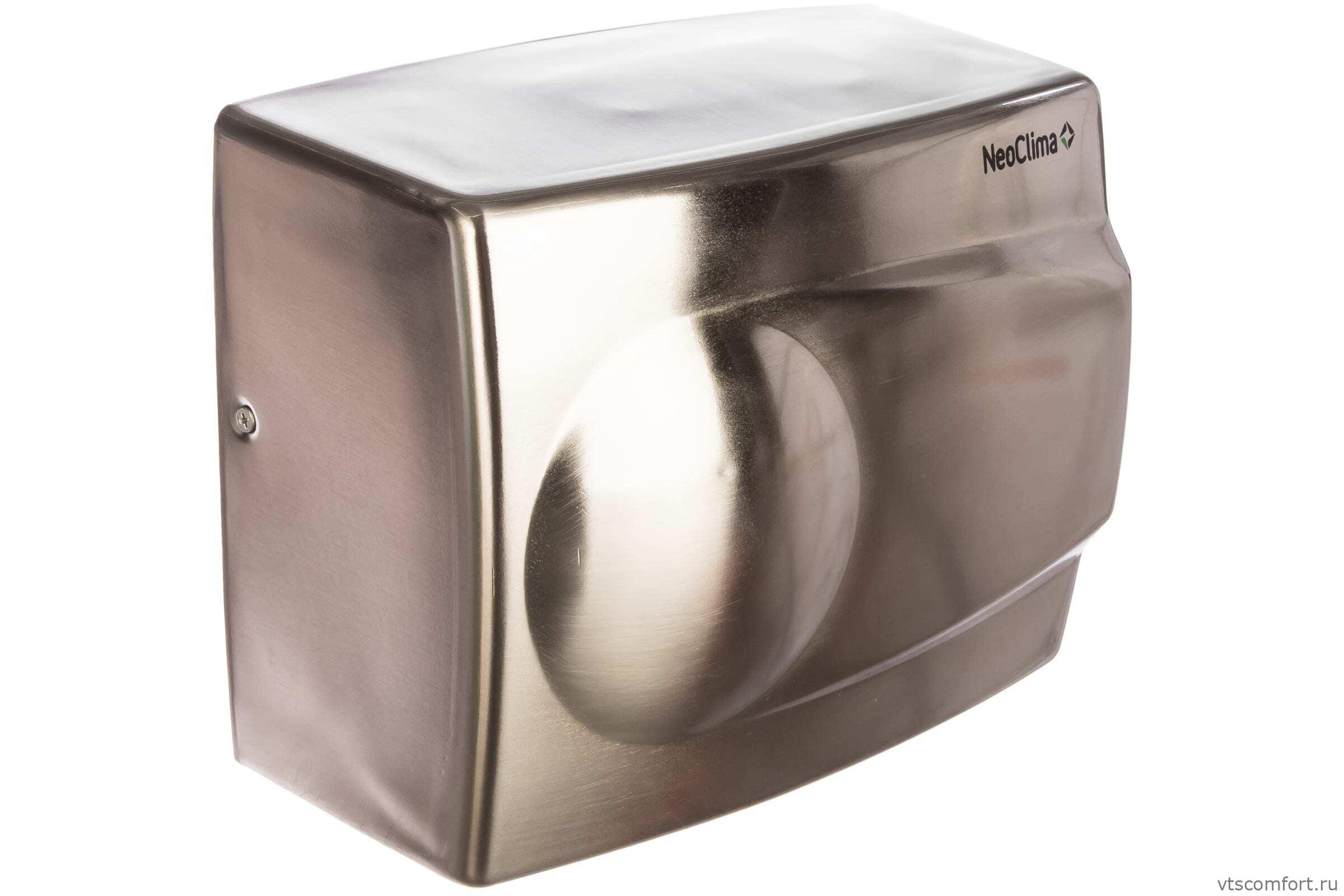 Фото Сушилка для рук Neoclima NHD-1.5M 1500Вт матовая нержавейка Изображение Сушилка для рук Neoclima NHD-1.5M 1500Вт матовая нержавейка