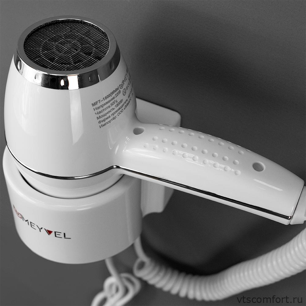 Фото Meyvel MF7-1800 фен для волос 1800Вт белый настенный Изображение Meyvel MF7-1800 фен для волос 1800Вт белый настенный