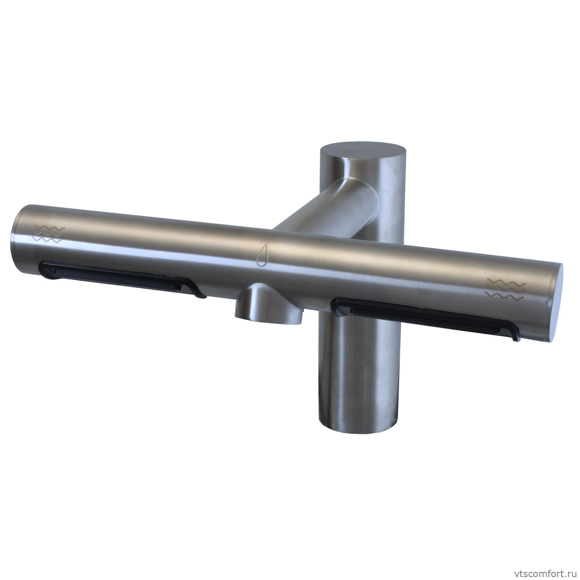 Фото Высокоскоростная сушилка для рук + смеситель Ksitex M-2022C матовая нержавейка Изображение Высокоскоростная сушилка для рук + смеситель Ksitex M-2022C матовая нержавейка