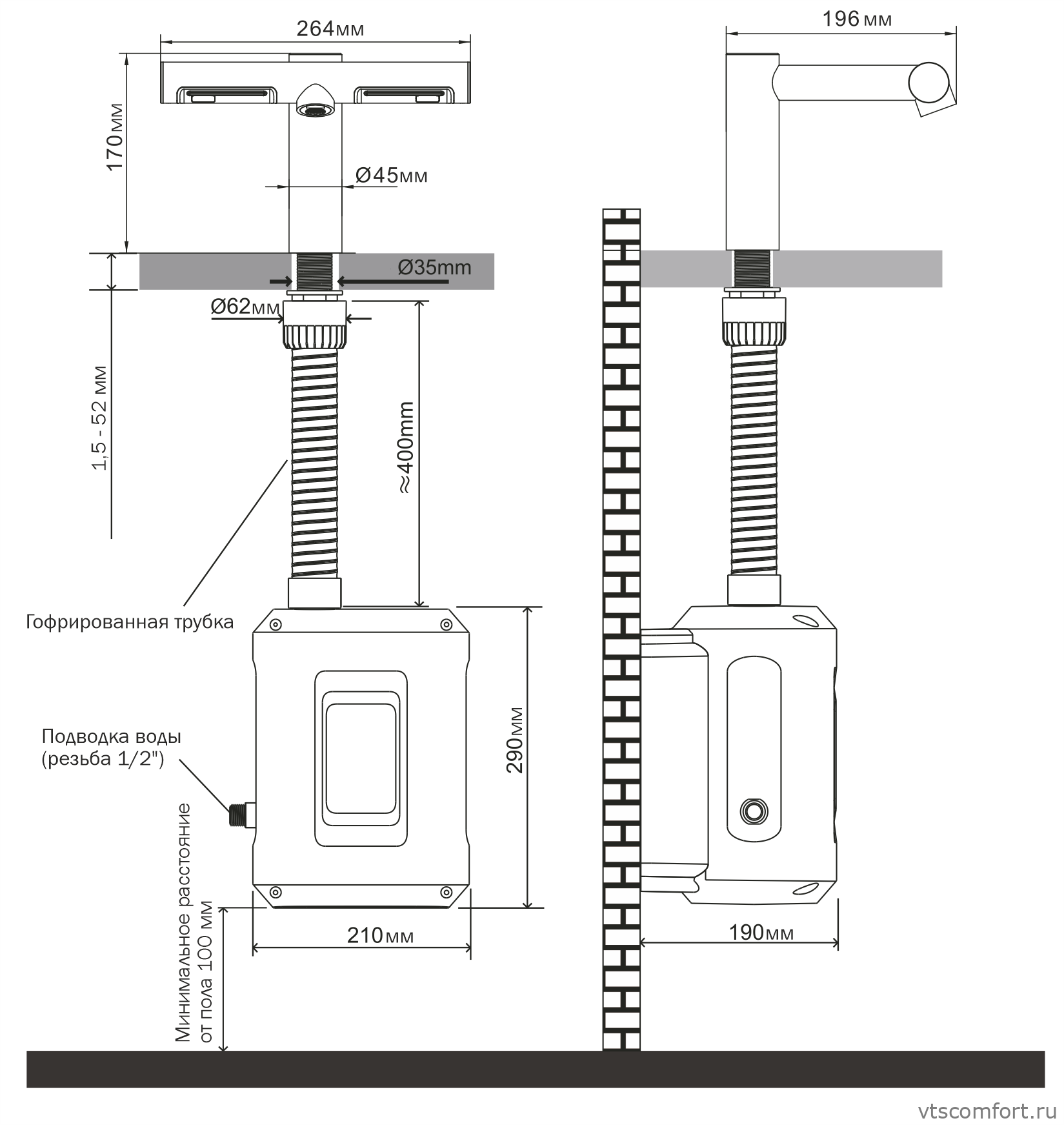 Фото Высокоскоростная сушилка для рук + смеситель Ksitex M-2022C матовая нержавейка Изображение Высокоскоростная сушилка для рук + смеситель Ksitex M-2022C матовая нержавейка
